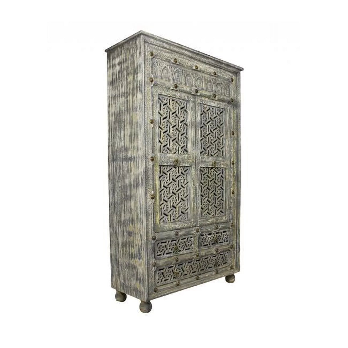 42 in. Solid Wood Three Drawer Gentlemans Chest Y1722