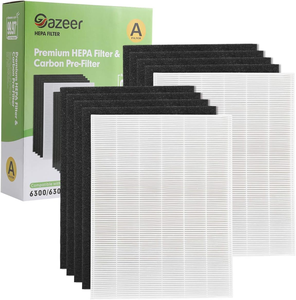2 True HEPA Filter and 8 Carbon Pre Filters Set F730368