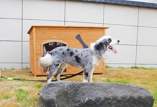 Natural Wooden Doghouse with Elevated Floor S7034