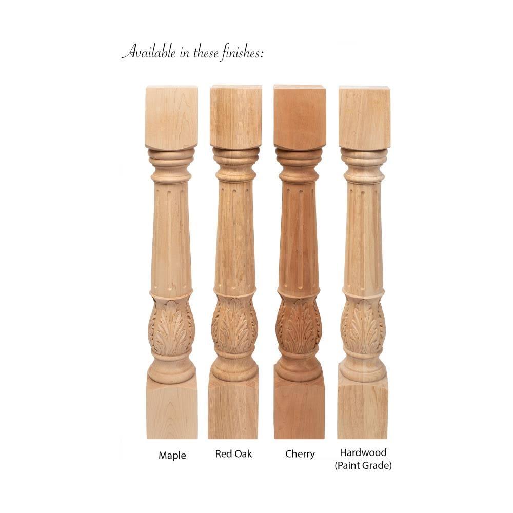 Unfinished Solid Hardwood Kitchen Island Leg K786