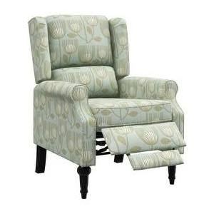 Sky Blue Wingback Push Back Recliner Chair Q2113