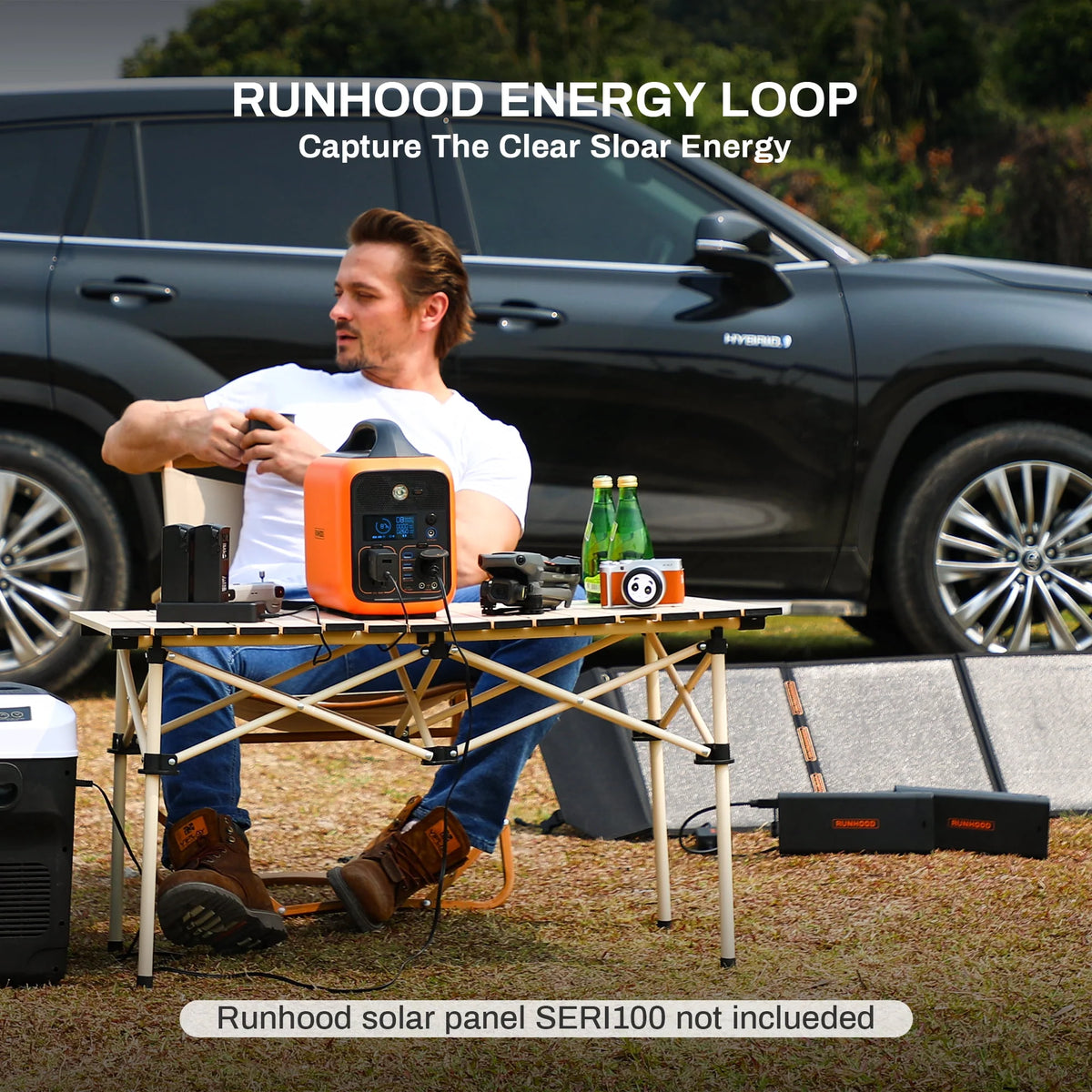 Portable Power Station 1296Wh Swappable Lithium Backup Batteries 600W AC Outlet Solar Generator F3719