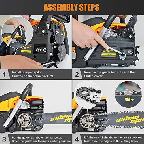 GAS Powered 62cc 2-Cycle 20-inch Chainsaw T931