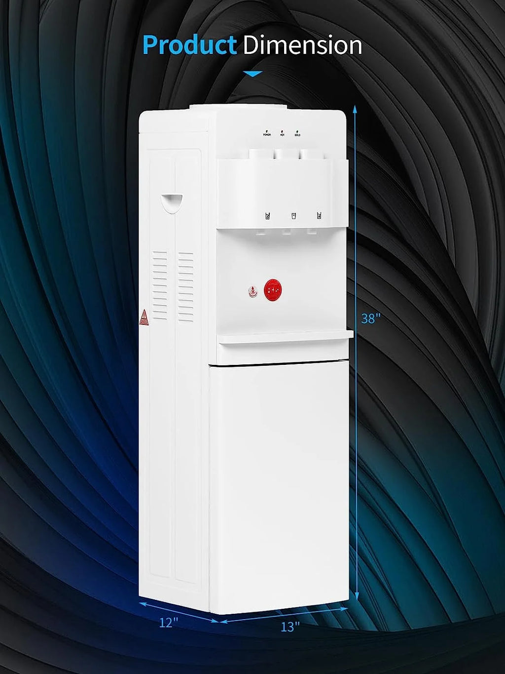 Top Loading Hot & Cold Water Cooler Dispenser White Y618