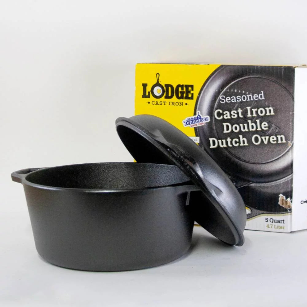 Cast Iron 5 Quart Double Dutch Oven U34271