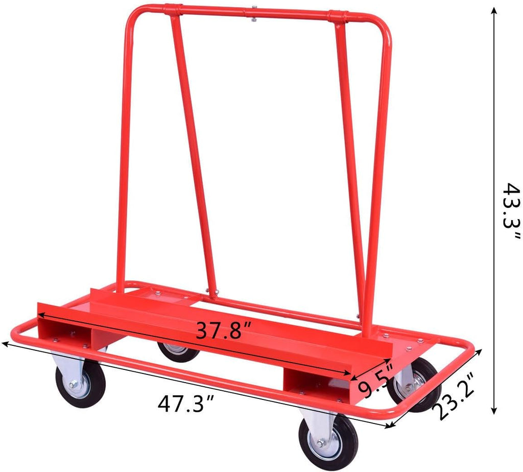 Red Drywall Sheet Cart Dolly K424