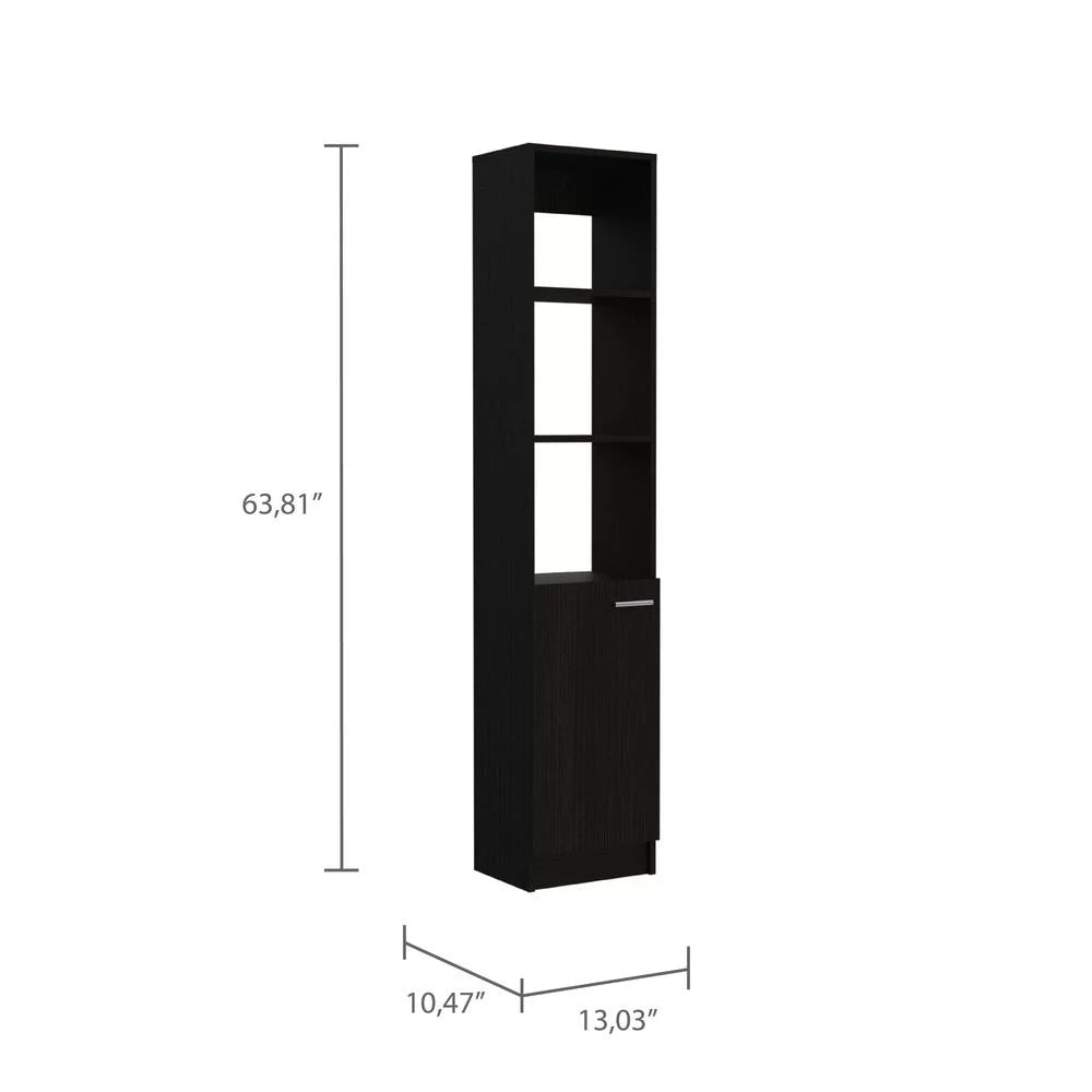 Black Single Door Cabinet K81006