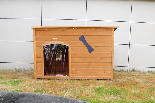 Natural Wooden Doghouse with Elevated Floor S7034