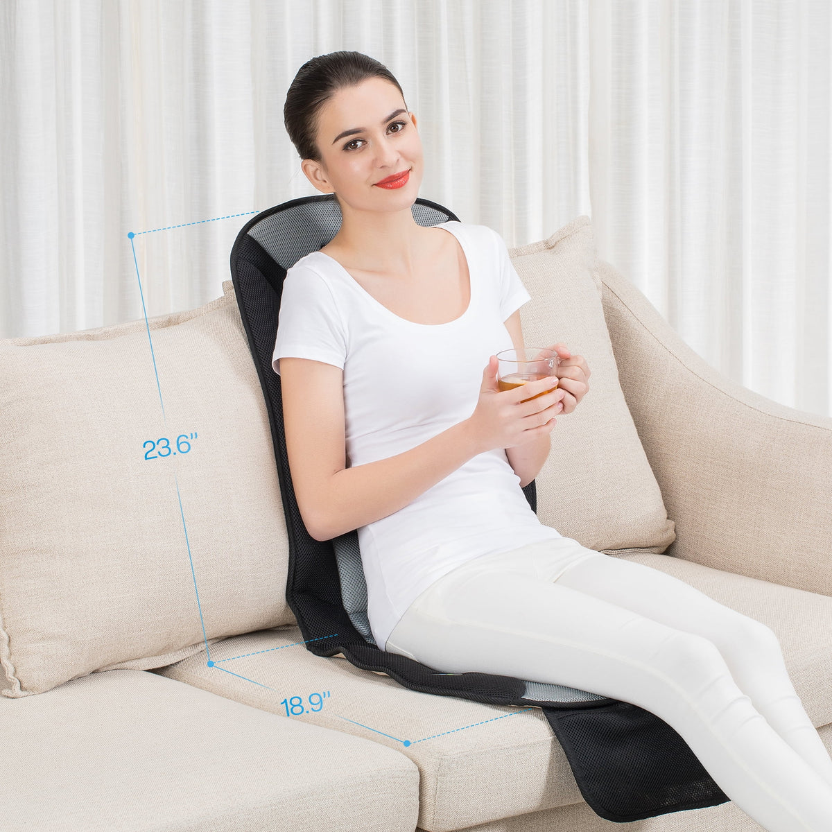 Car Seat Cushion with Back Massage W652282