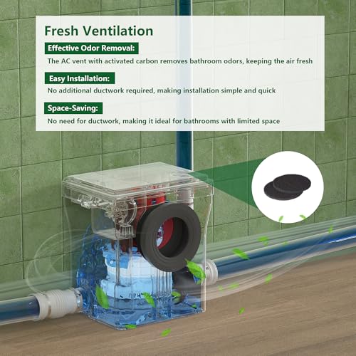600W Macerating Toilet System with One Piece Toilet Bowl P714324