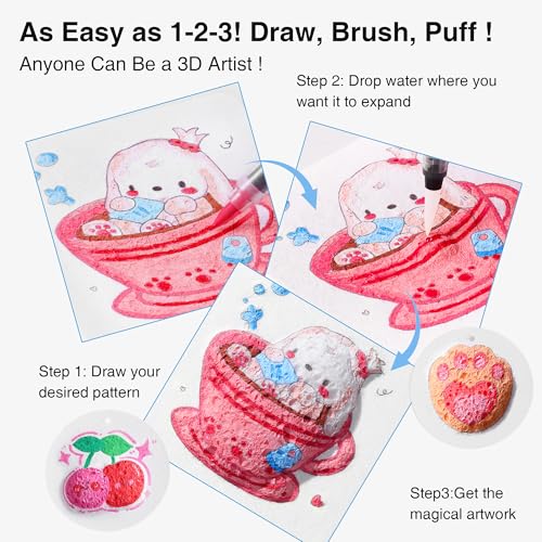 75 Pcs Foam Texture Painting Kit with 24 Acrylic Markers L887180