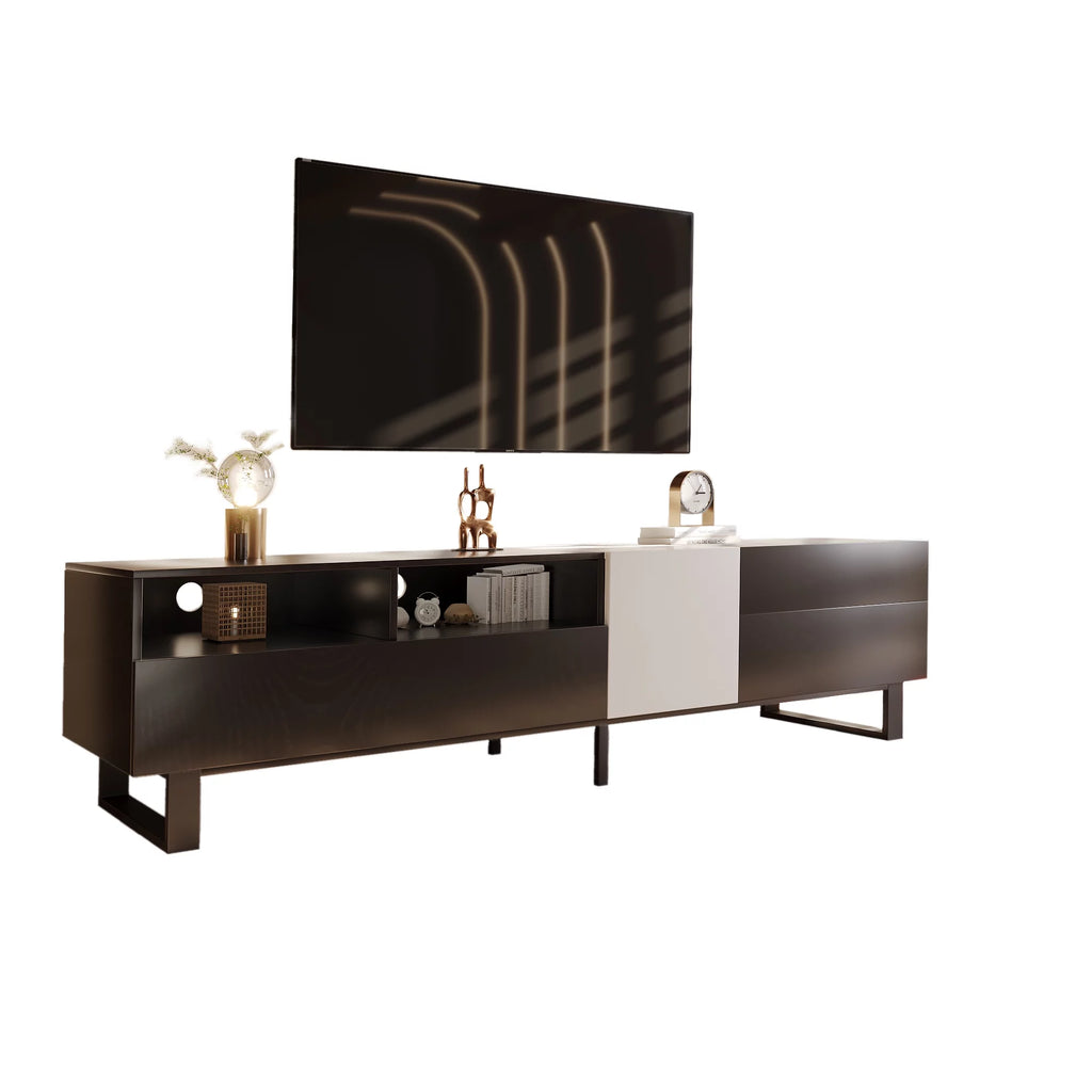 Black TV Stand with Double Storage Space Z703