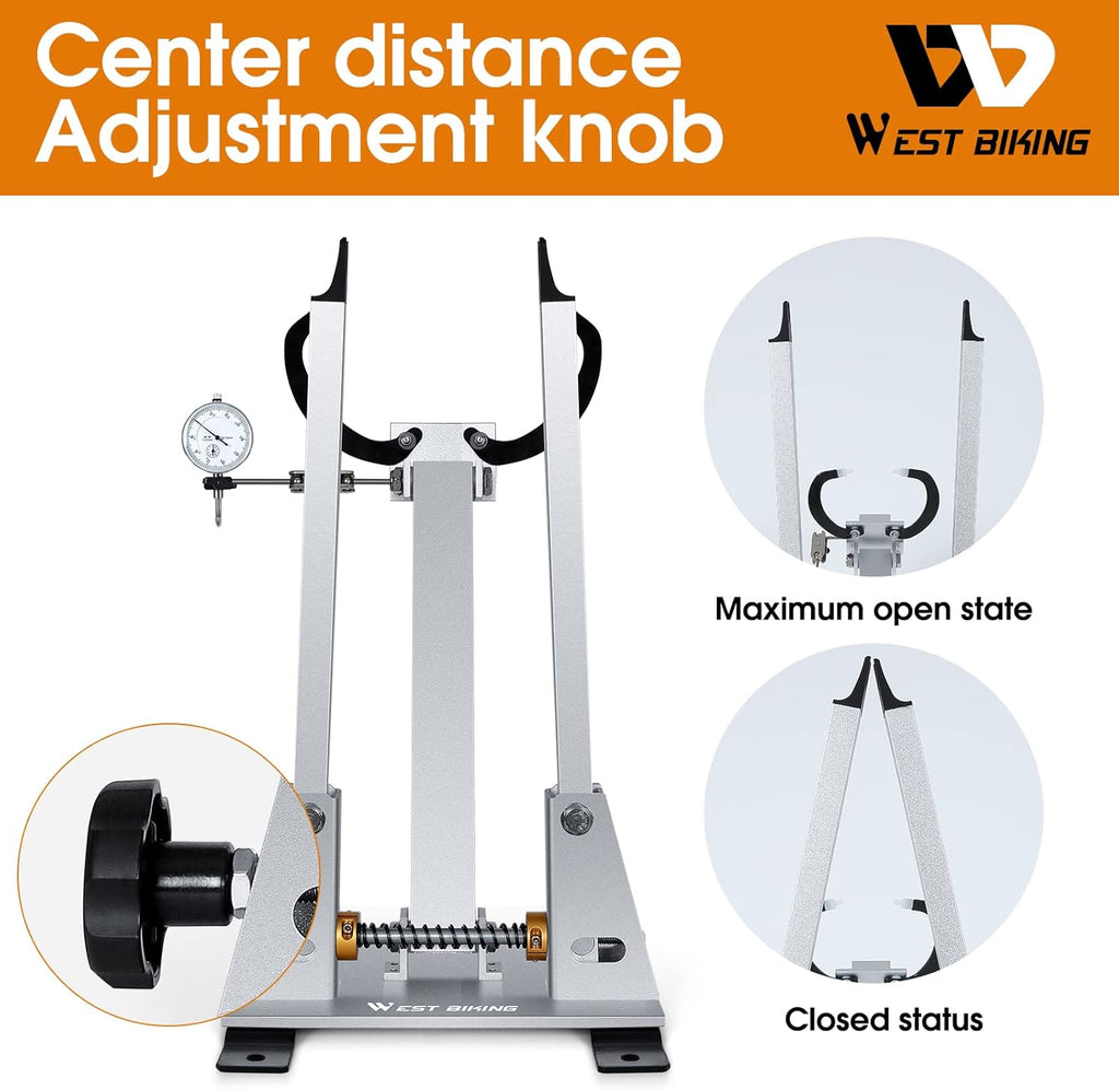 Wheel Truing Stand with Spoke Wrench for 16-29” 700C Bike Wheel S4206