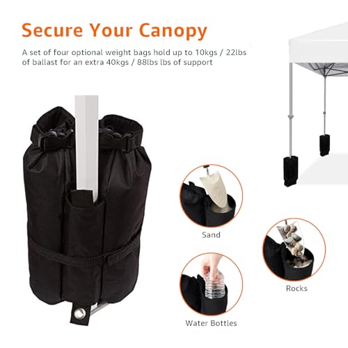 10 x 10 Pop Up Canopy Tent with Wheeled Carry Bag, Blue S46816