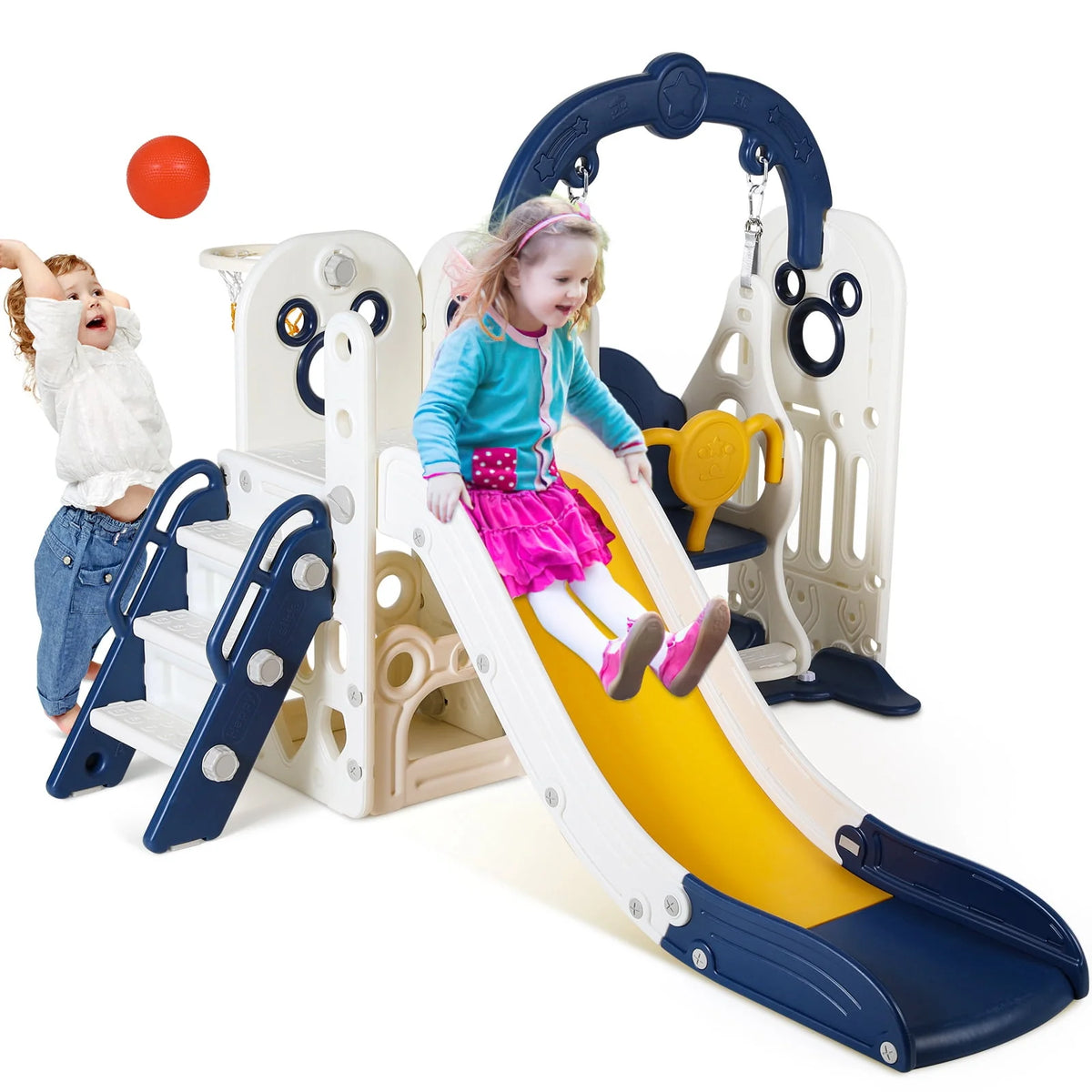 5 in 1 Toddler Swing and Slide Set H67673