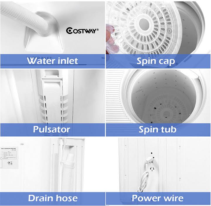 Compact Twin Tub Washing Machine Washer Spinner K644