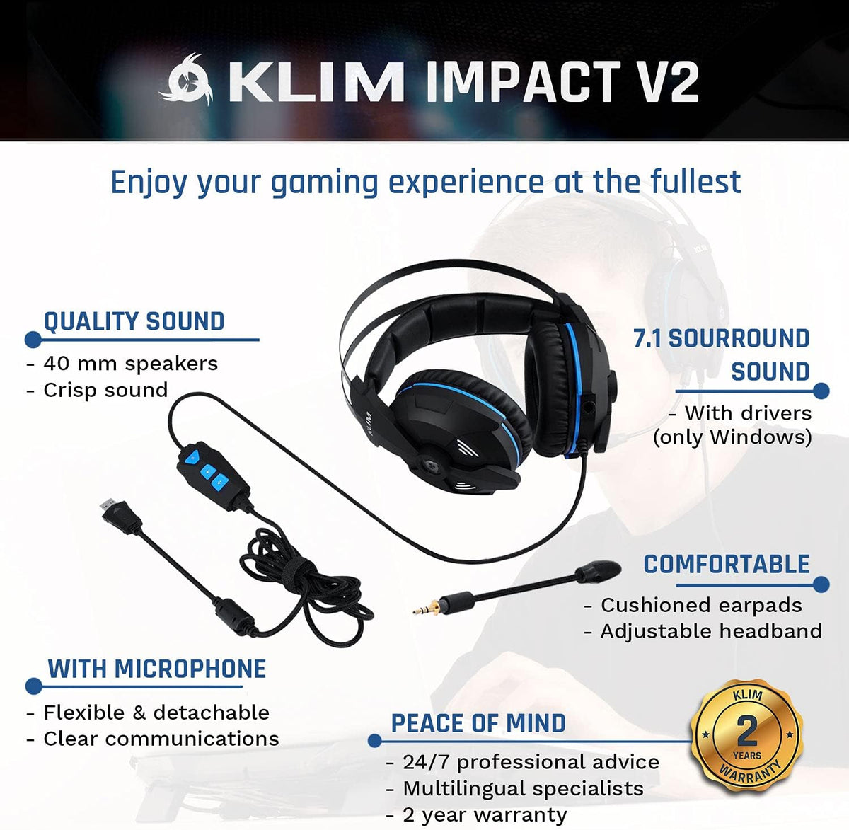 USB Gaming Headset with Microphone F81508