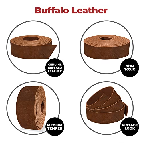 Buffalo Belt Blanks 8-10 oz Full Grain Leather Belt Straps X6589