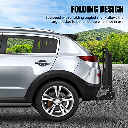 60"x24"x14.4" Folding Hitch Mount Cargo Carrier for 2" Receiver H2363