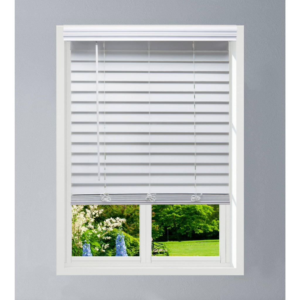 White Faux Wood Blinds T688584