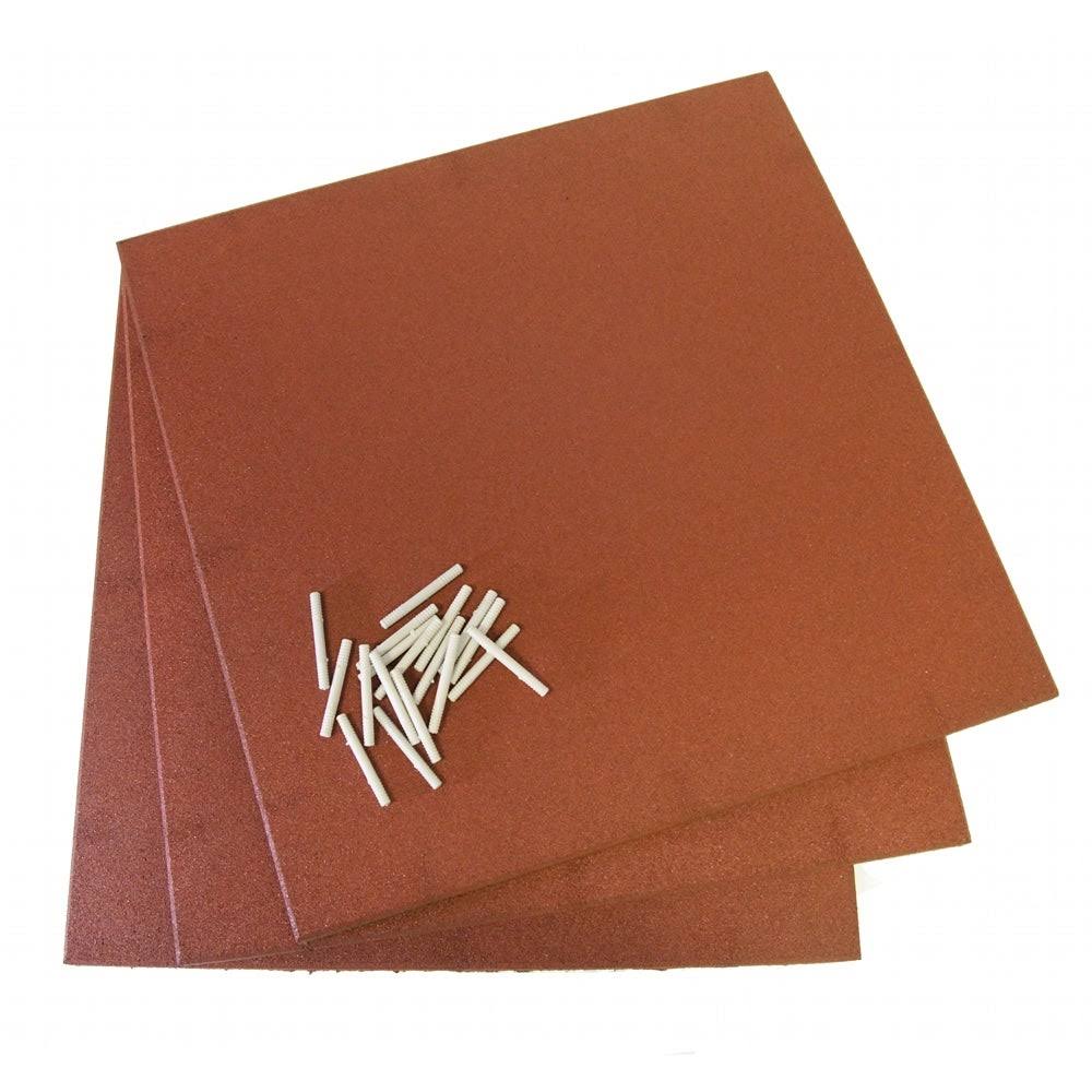 1-Inch Interlocking Flooring Tiles 18 Pack Terra Cota U57422