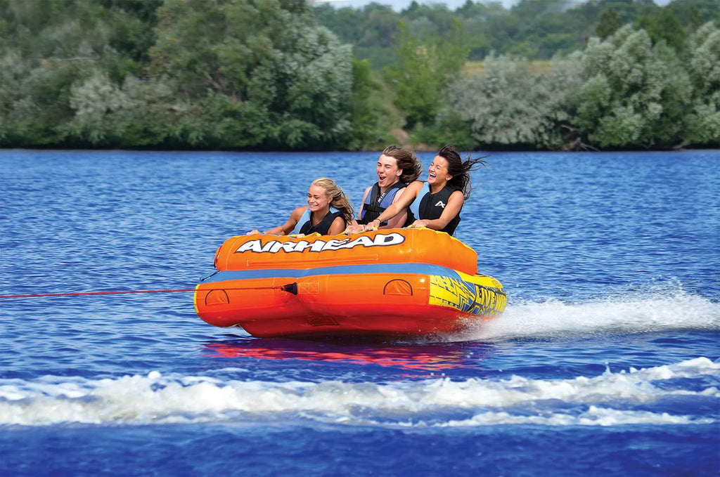 Inflatable 1-3 Rider Towable Tube + 60' Tow Rope U681048