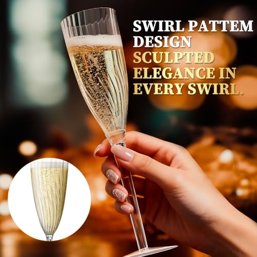 16 Pack 6oz Clear Champagne Flutes B8267