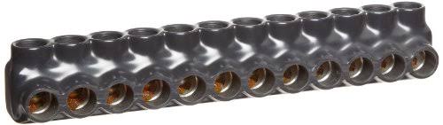 Black Insulated Multi Cable Connector Dual Entry 12 Ports U80429