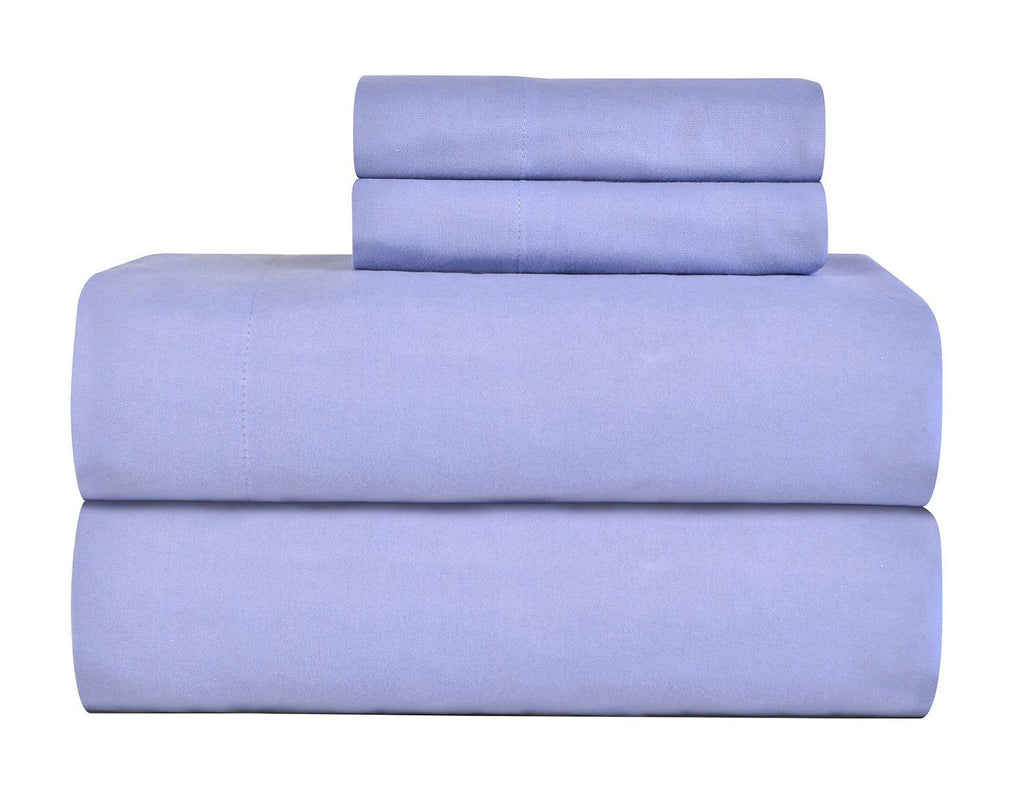 Blue Ultra Soft Flannel Sheet Set U345