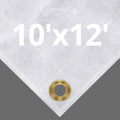 10 oz White Canvas Tarps 10' x 12' Y591484