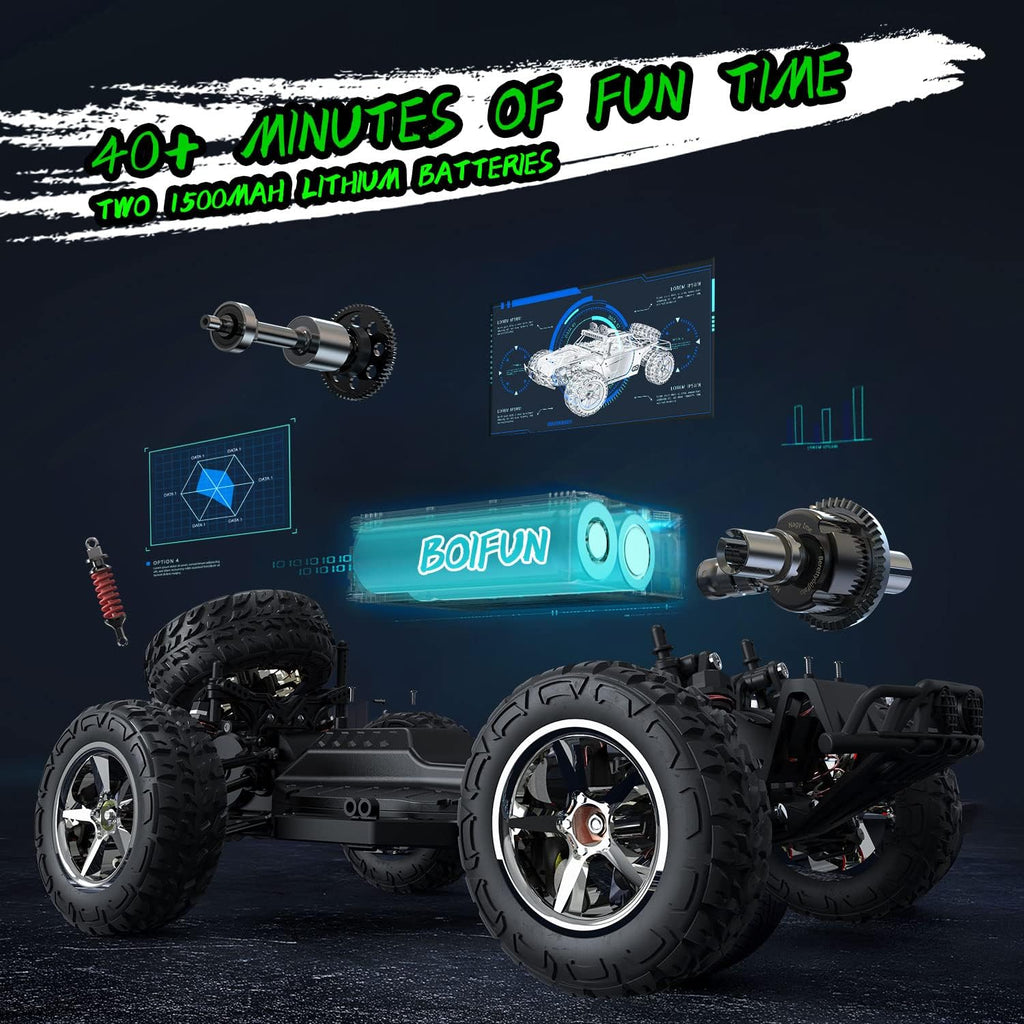 1:10 Scale 4WD RC Truck with 2 Rechargeable Batteries Q180