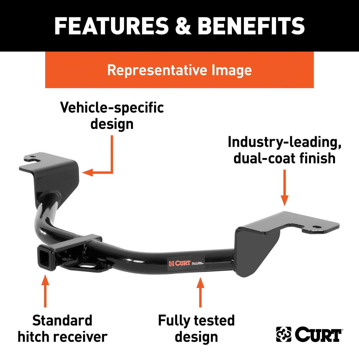 Class 2 Trailer Hitch with Installation Hardware, Pin & Clip X936