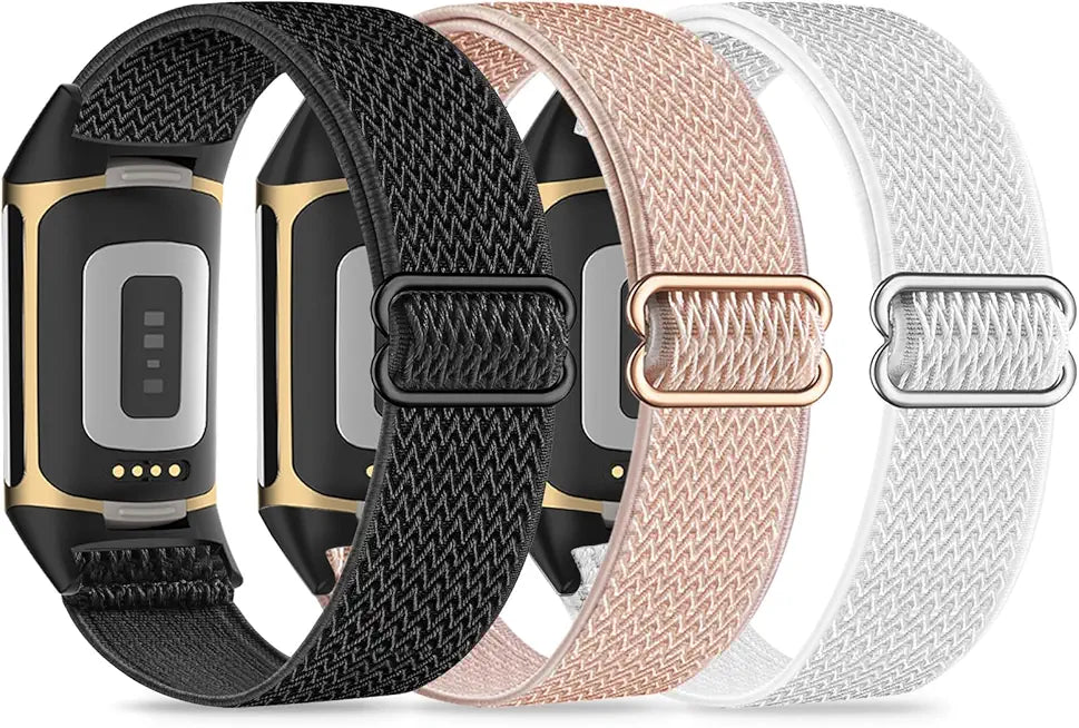 3 Pack Nylon Elastic Adjustable Watch Bands H6773