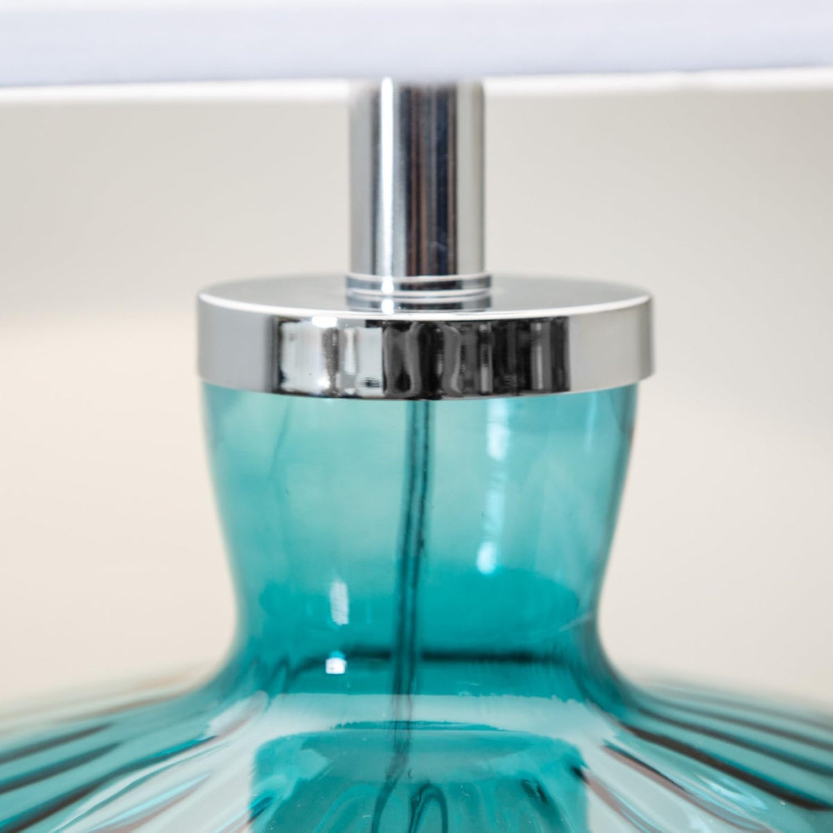 Turquoise Dimpled Glass Table Lamp L6405
