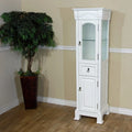 White Wood Linen Cabinet Y49624