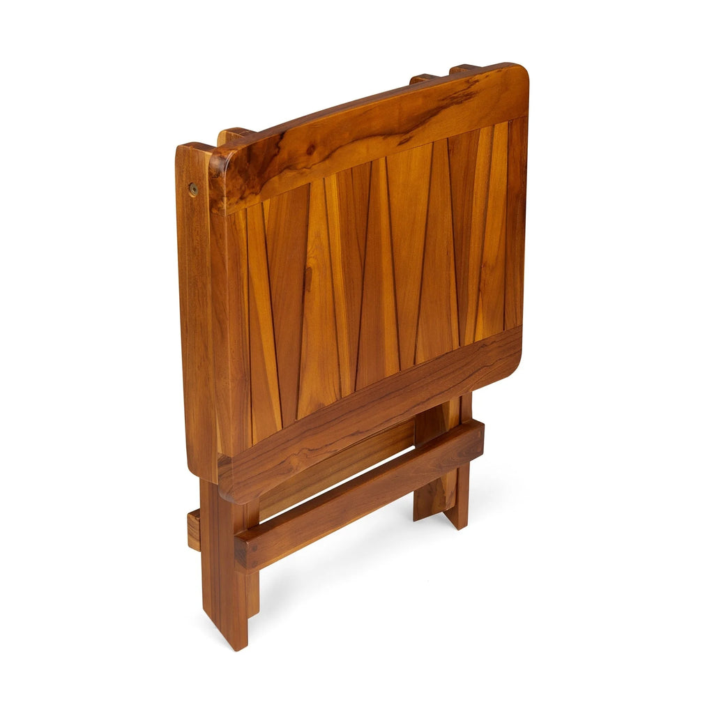 18 Inch Teak Folding Shower Stool V39256