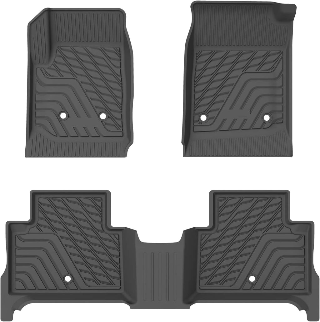 Black TPE All Weather Floor Mats 1st and 2nd Row Full Set L227691