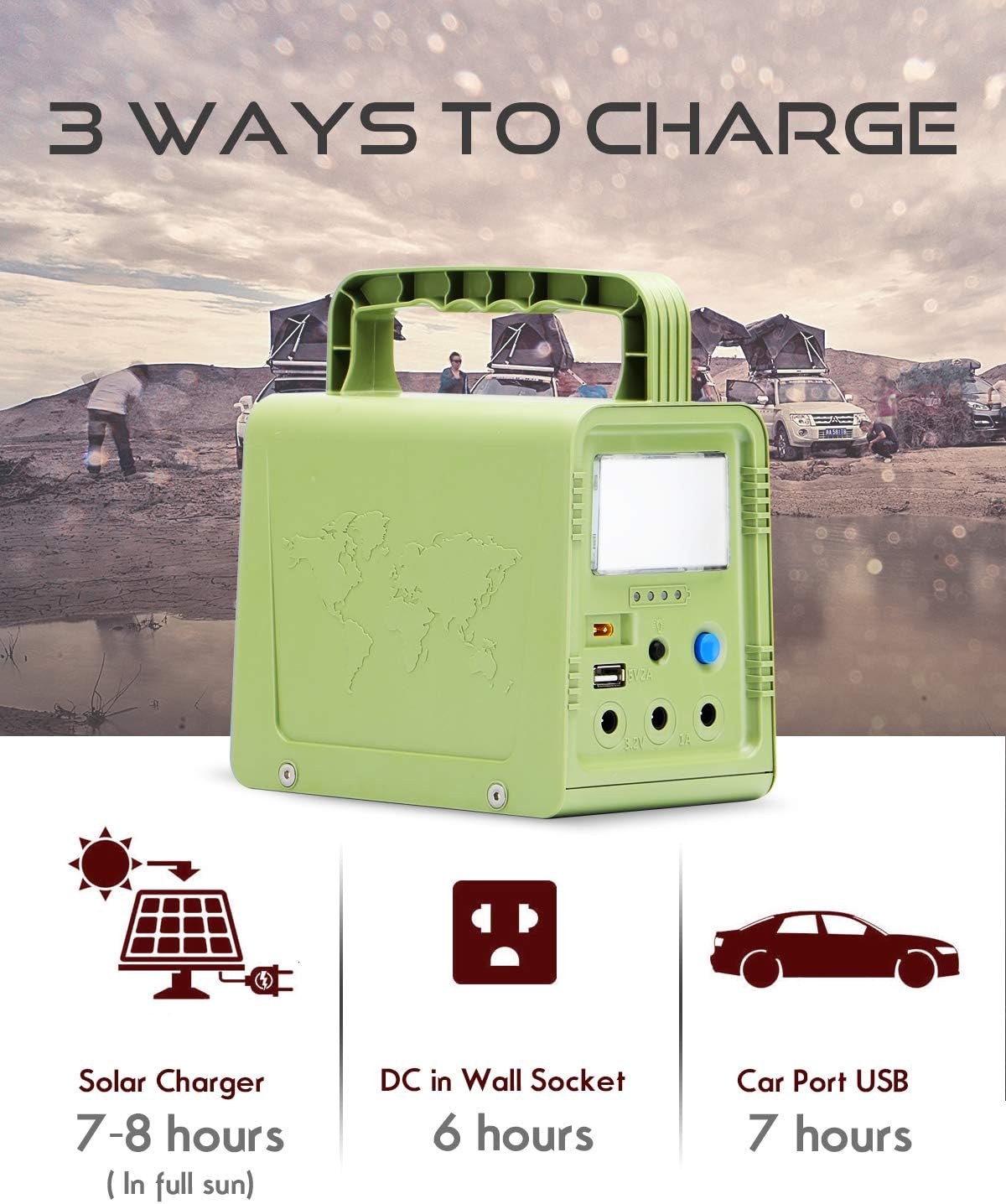 Portable Solar Generator 84Wh with Solar Panel R934