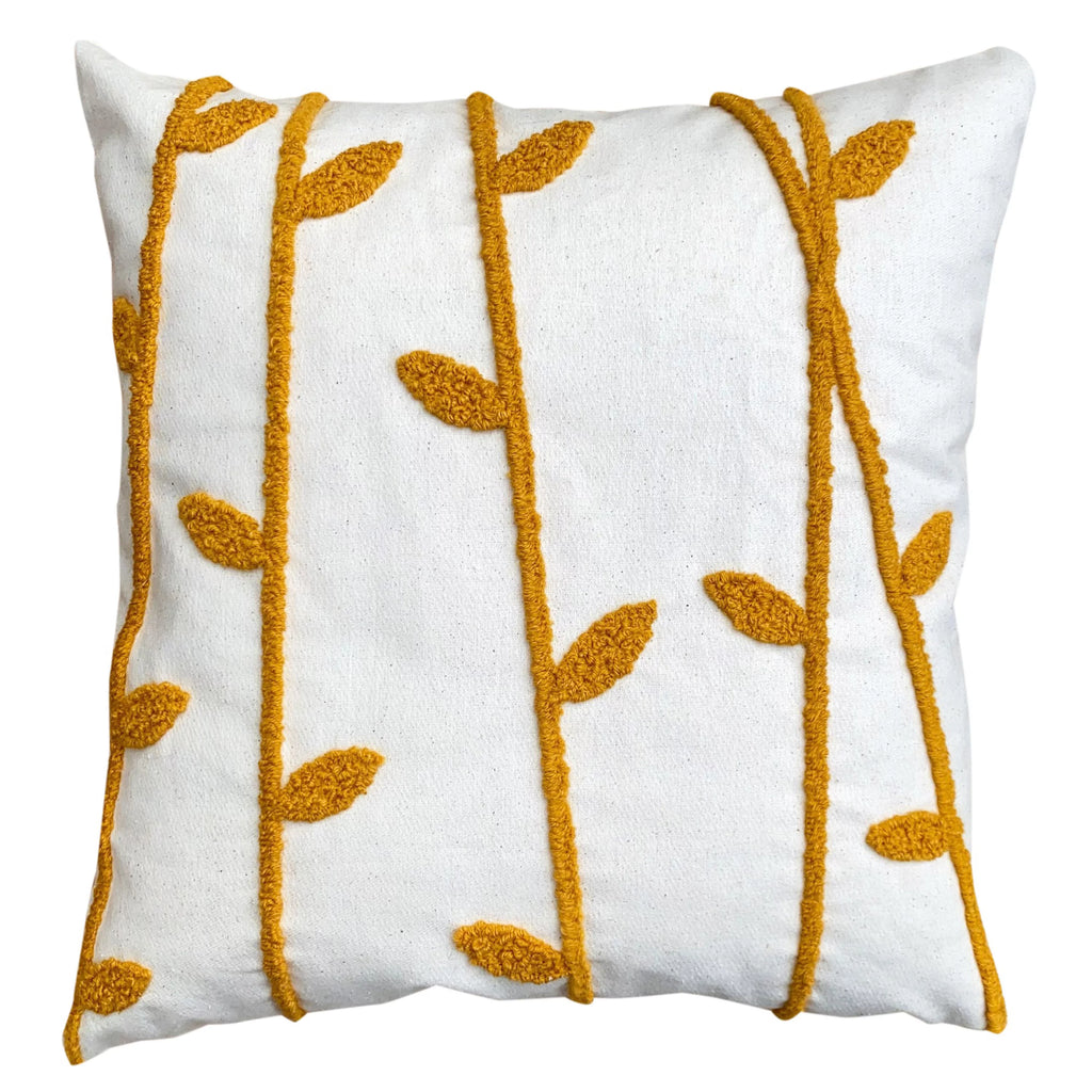 17 x 17 Inch 2 Piece Cotton Throw Pillow Set H90624