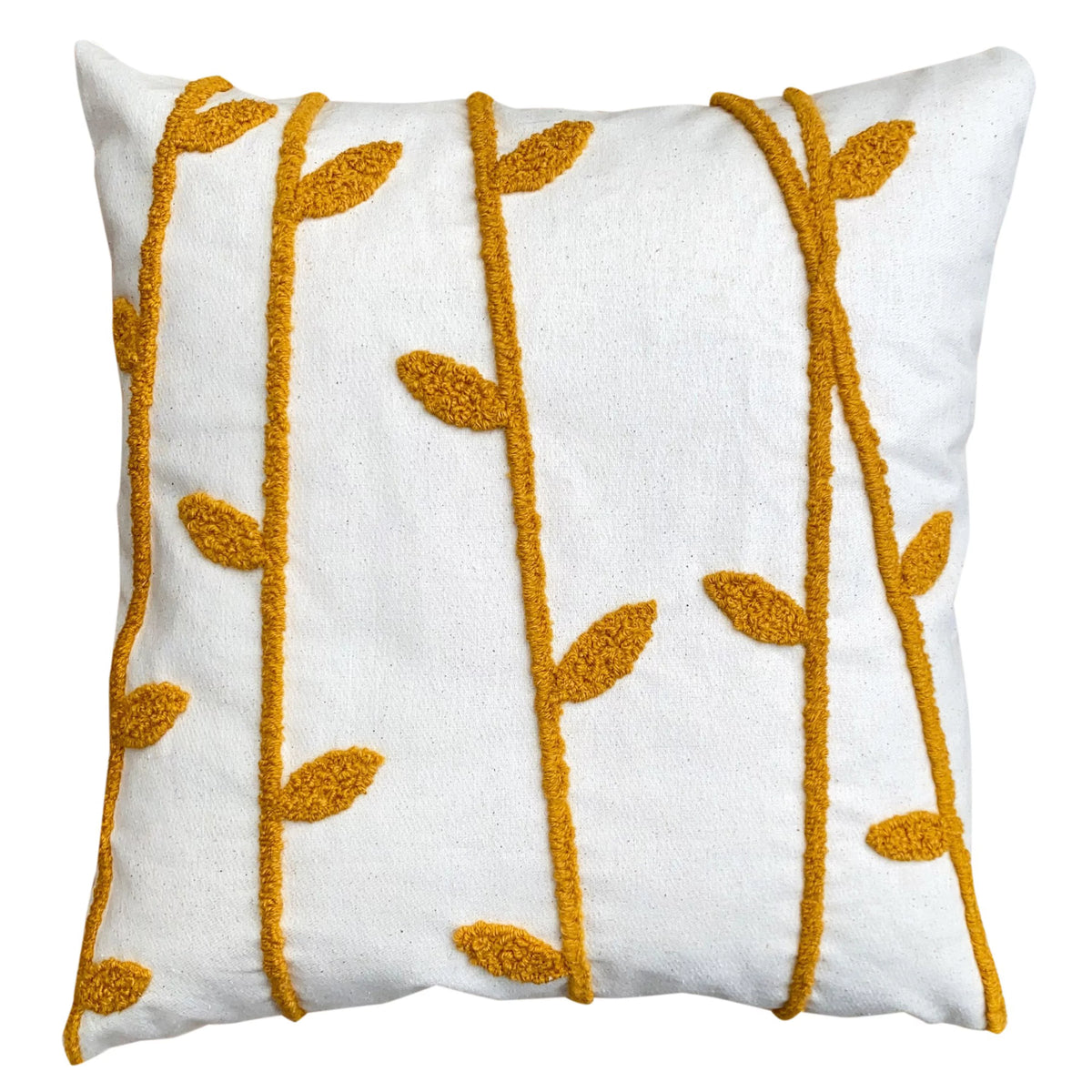 17 x 17 Inch 2 Piece Cotton Throw Pillow Set H90624