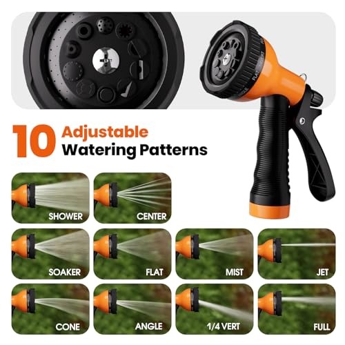50ft Non-Expanding Garden Hose with 8-Layer Latex Core Q775