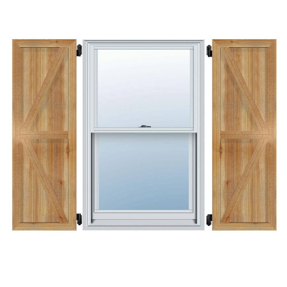 Framed Board-n-Batten Shutters with Z-Bar, Rough Sawn Western Red Cedar S428