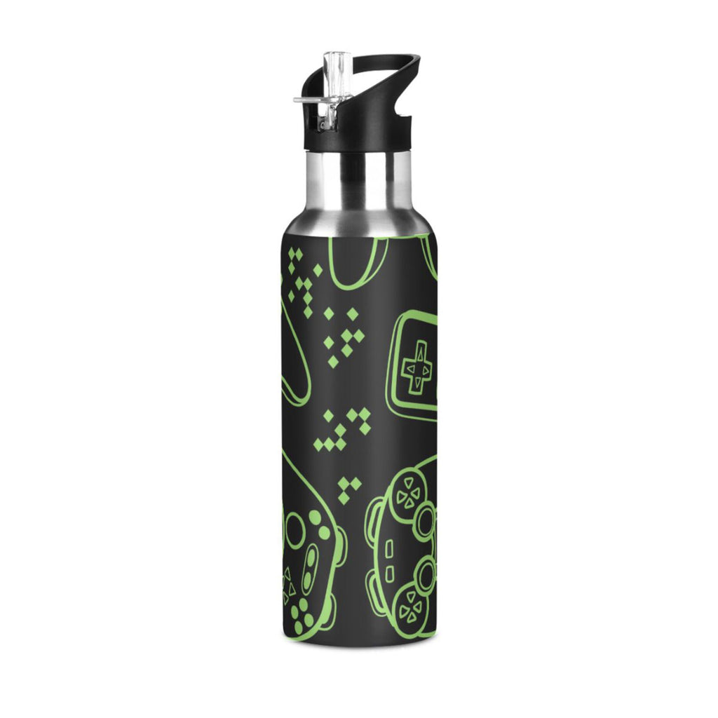 Stainless Steel Vacuum Insulated Water Bottle with Straw Lid 20 OZ C75781