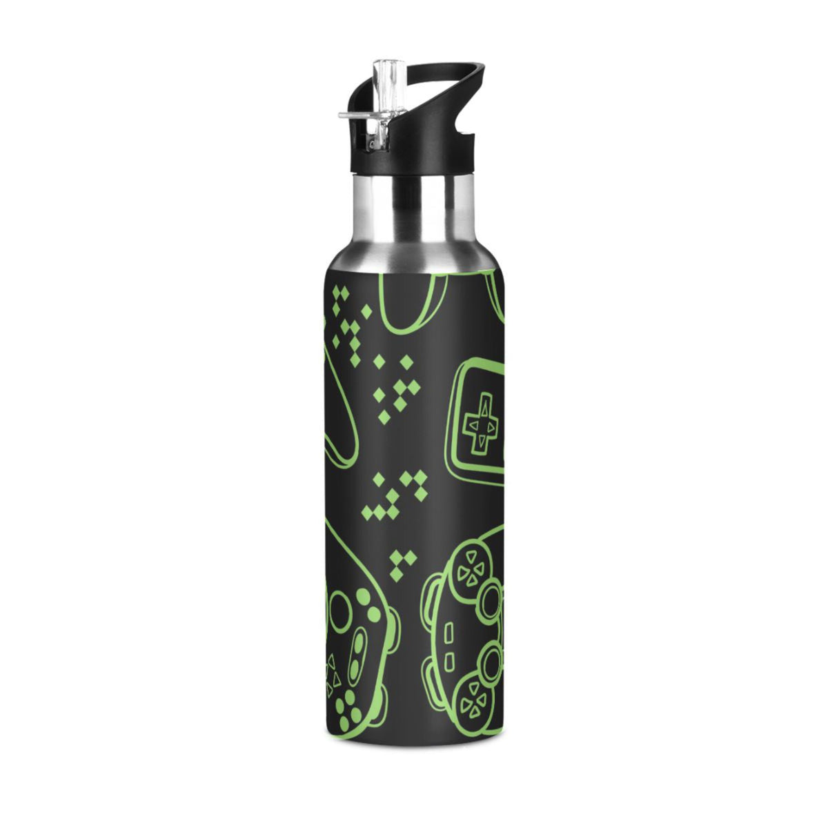 Stainless Steel Vacuum Insulated Water Bottle with Straw Lid 20 OZ C75781