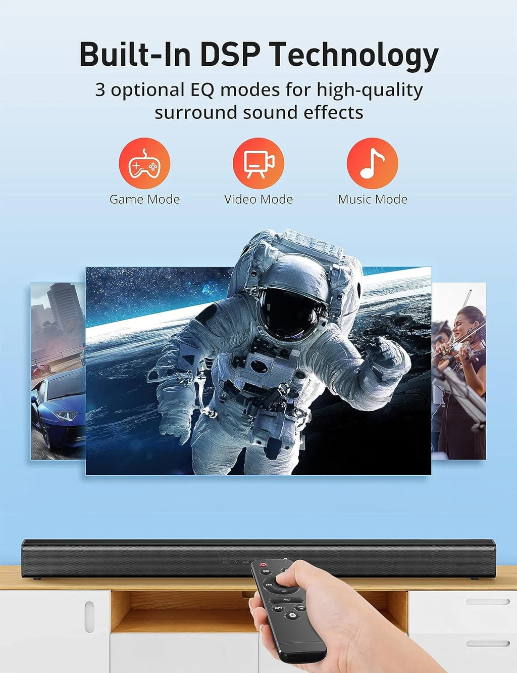 32-inch 50W Wireless Bluetooth Sound Bar E278