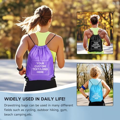 Black Drawstring Backpack 50 Pack D945