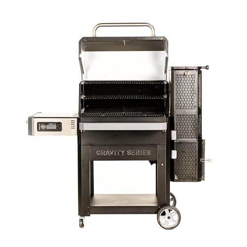 Black Digital Charcoal Grill, Griddle and Smoker with 800 Cooking Square Inches M711