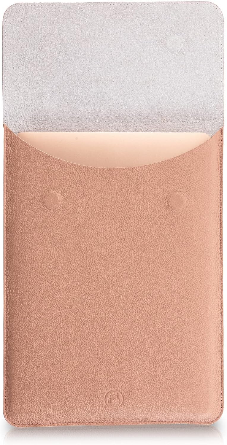 Thin Leather Laptop Sleeve, 13 Inch Suede Padded (Brown) Z96625