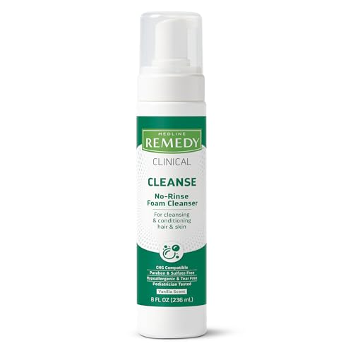 Vanilla Scent No-Rinse Foam Cleanser, 8 fl oz T86601