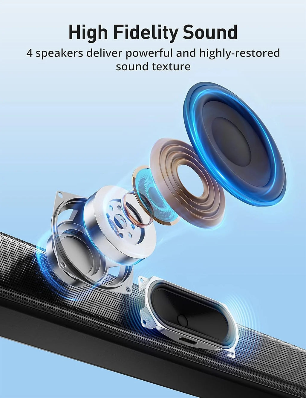 32-inch 50W Wireless Bluetooth Sound Bar E278